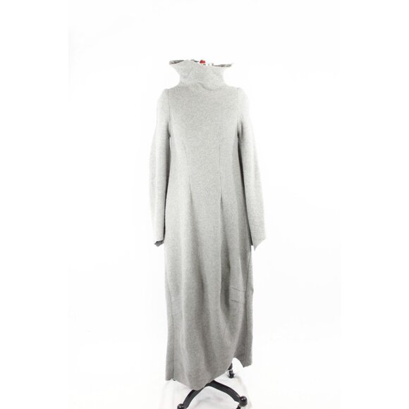 H&M x MAISON MARTIN MARGIELA Grey 100% Wool Mock Neck Sweater Dress, Size XS - Picture 2 of 16